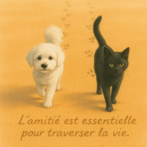 Carte postale – “L’amitié est essentielle pour traverser la vie”