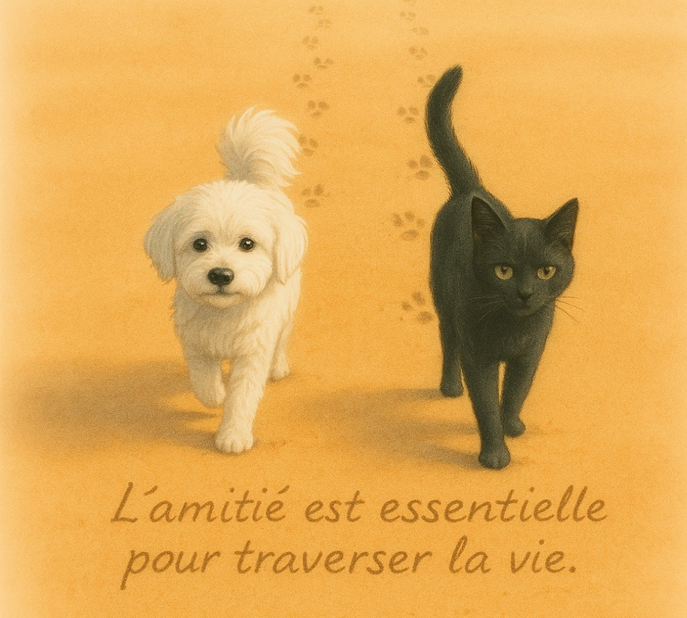 Carte postale – “L’amitié est essentielle pour traverser la vie”